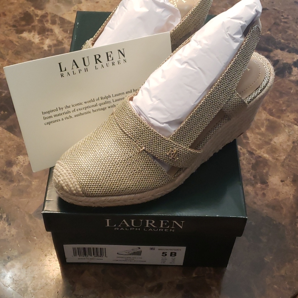 Ralph Lauren Penelope wedge Espadrille  sandle
